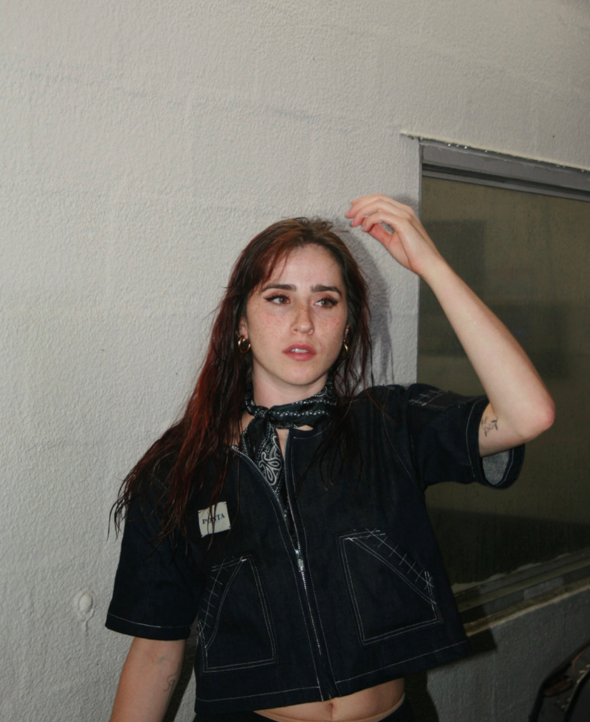 Denim Utility Crop